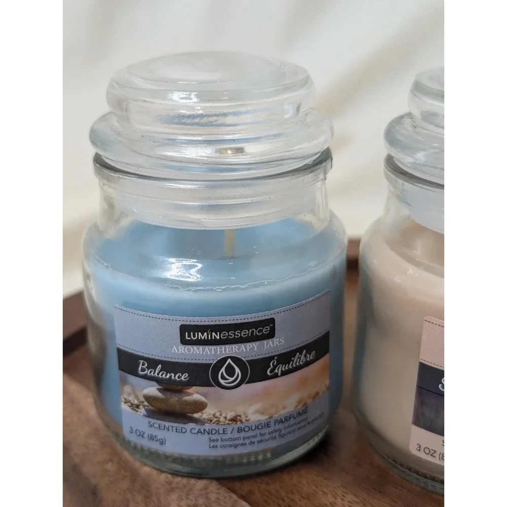Luminessense Balance Soothing (2) Scented Aromatherapy Jar Candles, 3oz Set Of 3